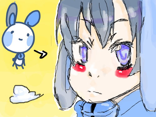 이쁘늬- : 토끼일까....개일까-..ㅋㅋㅋ모야 이건-...?ㅋㅋㅋ귀엽게 봐주면 생유베리 감-사 스케치판 ,sketchpan