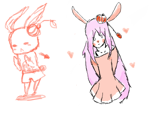 올만에 의인화 : 의인화도 오렌말이당~ 스케치판 ,sketchpan