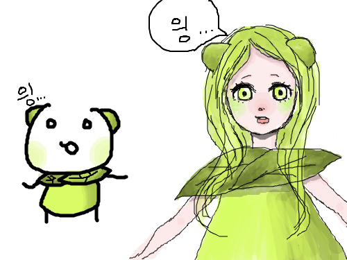 의인화 : 읭... 스케치판 ,sketchpan