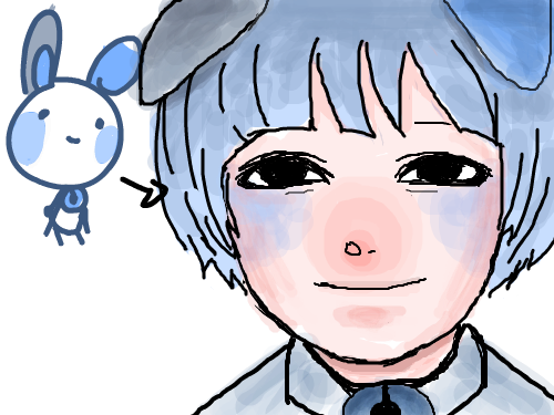 하늘 토끼 : 저번엔 너무 성의없게 그린거 같아서 다시 그렷어요;ㅠ 스케치판 ,sketchpan