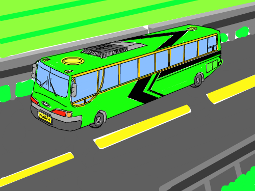 고속버스 : 버스 이어그리기 스케치판 ,sketchpan