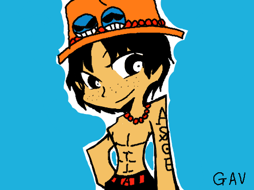 에이스 : 원피스   에이스 스케치판 ,sketchpan