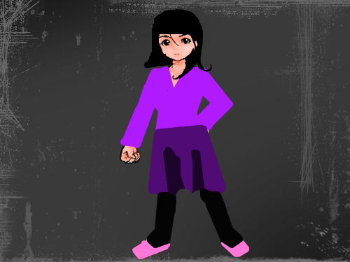 교복(?) : 1차색칠 스케치판 ,sketchpan