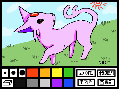 에브이 : 풀받의 에브이 스케치판 ,sketchpan