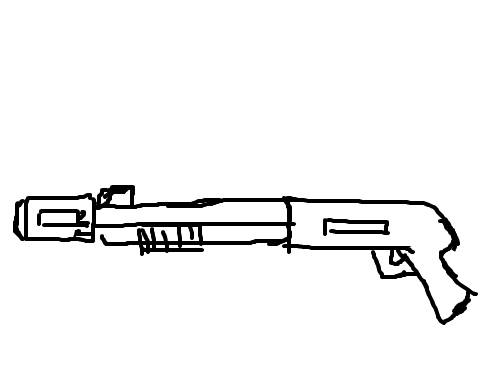 c-10산탄총 : 고스트총이다 스케치판 ,sketchpan