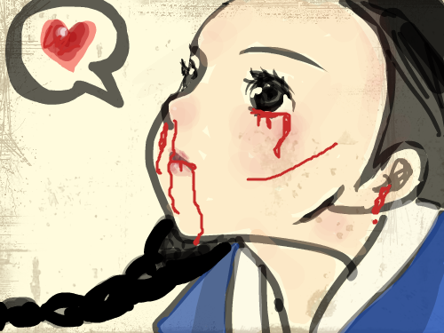 흉터의 소녀어 : 어어어어어응 스케치판 ,sketchpan