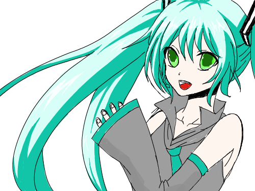 미쿠 : 미쿠그림 스케치판 ,sketchpan