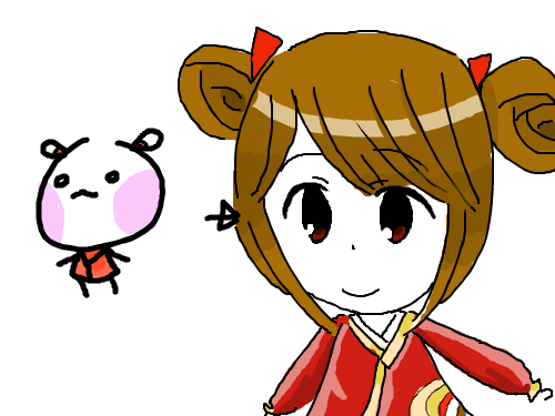 의인화 : 바빠서 살색까지는 못 칠했습니다; 스케치판 ,sketchpan