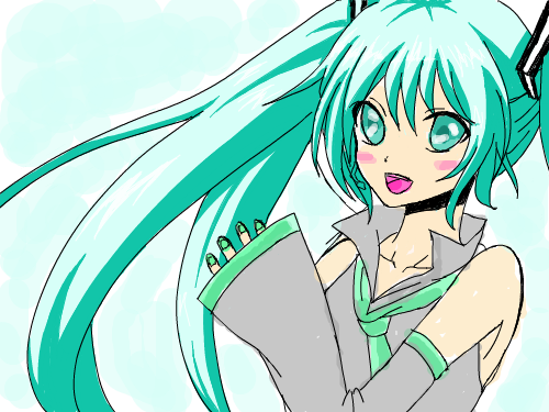 미쿠 : 미쿠미쿠하게 해줄게에에엥 스케치판 ,sketchpan