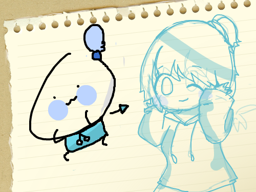 의인화 : 프링프링프리리링 스케치판 ,sketchpan