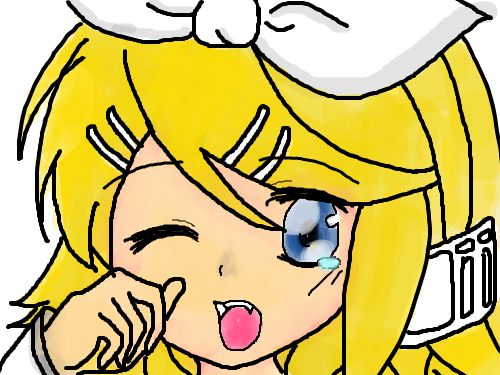 카가미네 린~ : 채색했어요~ 스케치판 ,sketchpan