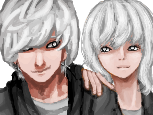 은발남매 : 재밌다~~ 스케치판 ,sketchpan