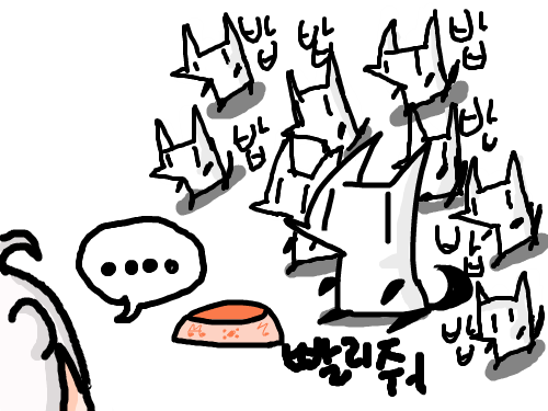 아... : 근디 이 동물은 강아지야?고양이야? 스케치판 ,sketchpan