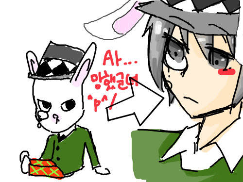 토끼 의인화 : ^p^......살려주세요 스케치판 ,sketchpan