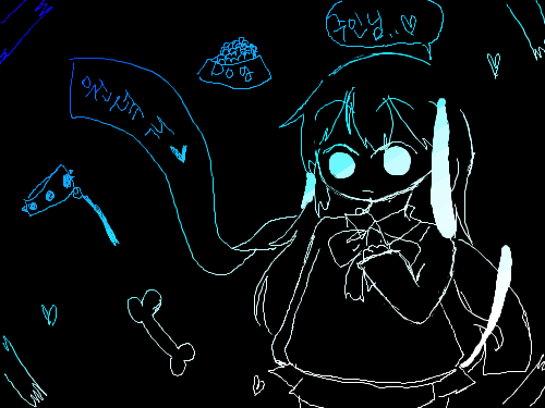 원덬개 : 원덬개 랄카...이어그리기 해보았어요 스케치판 ,sketchpan