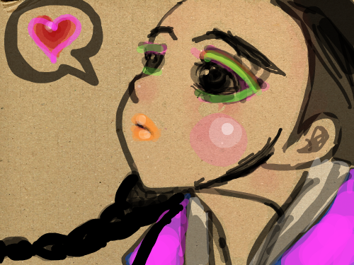 진한 화장 줌마 : 줌마입니다. 스케치판 ,sketchpan