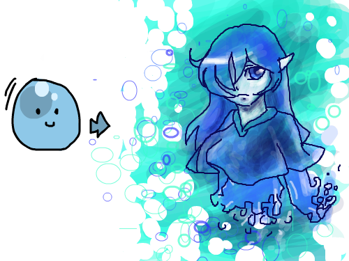 정령화?ㄷ : 물방울이나공기방울이나.. 스케치판 ,sketchpan