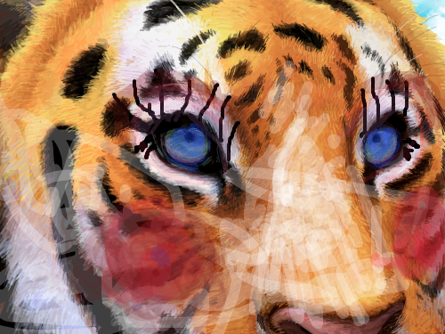 이쁜이 : 호랑이의 화장 스케치판 ,sketchpan