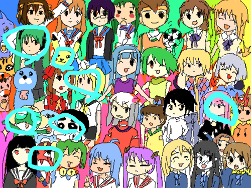 난 오덕이 아니였어 : 어디서 많이 본애들은 많은데 이름이랑 성격들을 모름ㅋ 아 도라에몽도 있었는데 안했넿ㅎㅎ 스케치판 ,sketchpan