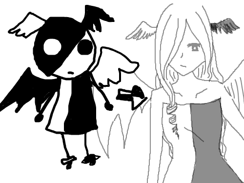 천사or악마? : ㅇㅇ..이상하다는 것 쯤은 알고있어 스케치판 ,sketchpan