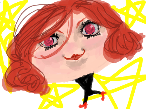 도도한 떡 : 자신감 넘치는 그의 여장.. .헤어는 딸깃빛 볼륨펌에 블랙스키니진과 '딸기'라는 콘셉트에 맞춰 붉은 하이힐을 매치시켜 보았습니다.   스케치판 ,sketchpan