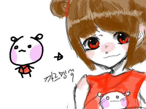 의인화 완성했습니다! : ㅎㅎ재밌따 원본이 안되길레 으아앙님것으로 했습니다ㅈㅅ..ㅜㅜ 스케치판 ,sketchpan