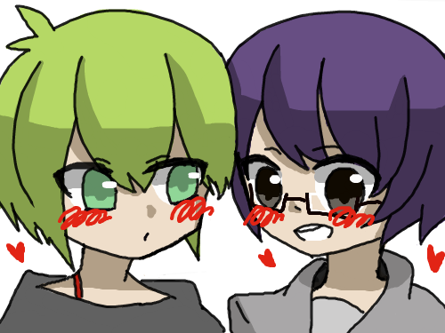 라임색 보라색 : 보라색아이는 비정상언니의 자캐!! 스케치판 ,sketchpan