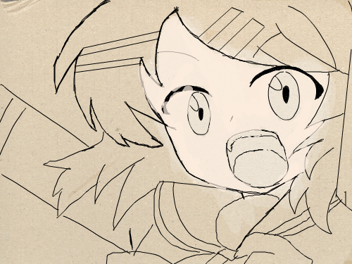 린채색 : 아직 미완성 스케치판 ,sketchpan