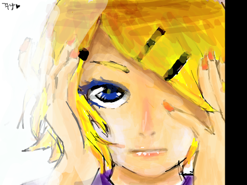 우견의 나비 : 아, 저번에 잘못해서..ㅋㅋ 스케치판 ,sketchpan