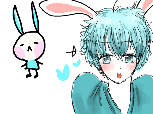 토끼소년^ : 온통 푸른색^^ㅎㅎㅎ;; 스케치판 ,sketchpan