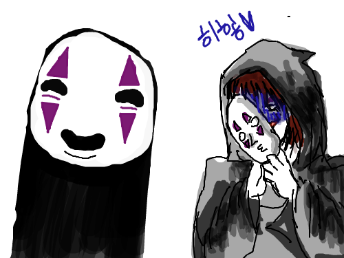 가오나싴 : 목이 부은것같앙..... 스케치판 ,sketchpan