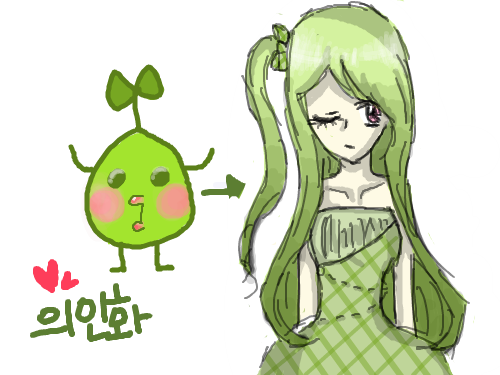 의인화 끗 : 부왘...이건 뭐..ㅋ 스케치판 ,sketchpan