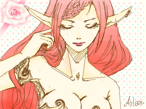 채색 끄읏! : 빨간머리인지 분홍 머리인지참...ㅋ 스케치판 ,sketchpan