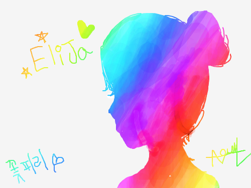 실루엣 : 중간에 있던검정색과 흰색의선은 뭐였을까...ㄷ 스케치판 ,sketchpan