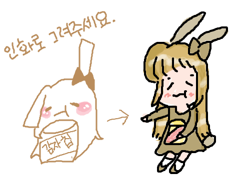 의인화 : ^^ ㅈㅅ 스케치판 ,sketchpan