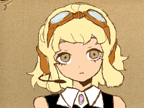 비행소녀 : 마우스색칠은 역시 힘듭니다. 스케치판 ,sketchpan