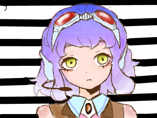 신비로운색 : 특이한색갈의 머리카락과 줄무늬 배경이 특징이다^^ 스케치판 ,sketchpan