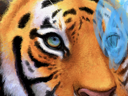 호랑이 이어그리기 : 브롹크록크슈우타...내가 봐도 허접 스케치판 ,sketchpan