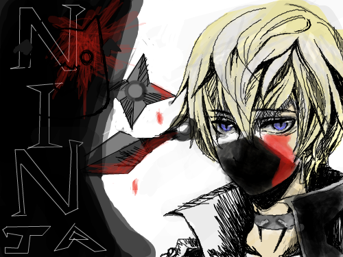 금발 닌자 : .................. 스케치판 ,sketchpan