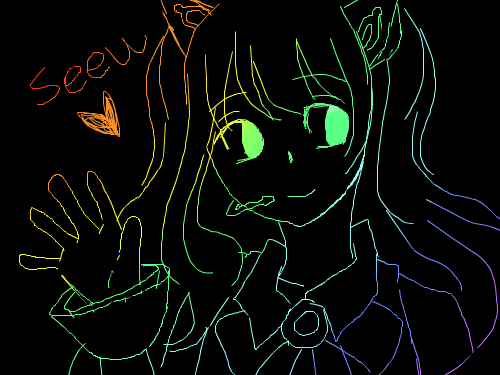 시유 : 무지개판 이어그리기를 해봤습니다!으으 좀 귀찮은 일이였네요 스케치판 ,sketchpan