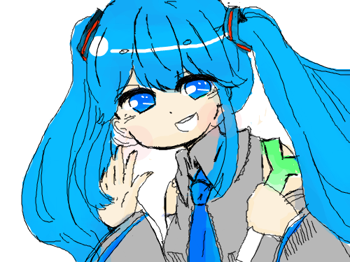 완성 : 미쿠미쿠 스케치판 ,sketchpan