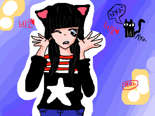 네코미미 : 어쩌다가 생각나서 그리게된.. 스케치판 ,sketchpan