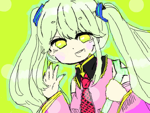 미쿠 : 미쿠임다 스케치판 ,sketchpan