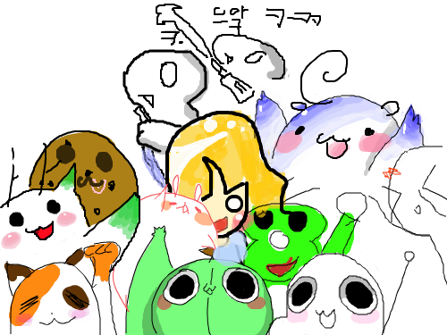 자캐들사이에 나도! : ㅋ.이게모얔ㅋ 스케치판 ,sketchpan