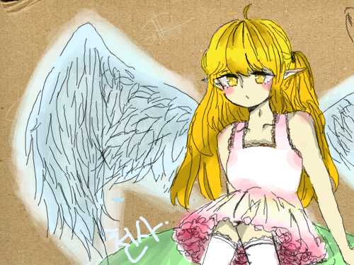 채색 .. 완료 ! : 천사 , 스케치판 ,sketchpan