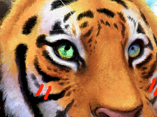 오드아이 : 오드아이 호랑이에요ㅋㅋ 스케치판 ,sketchpan