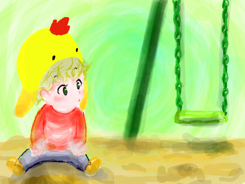 노란치킨 : Baby ver. 스케치판 ,sketchpan