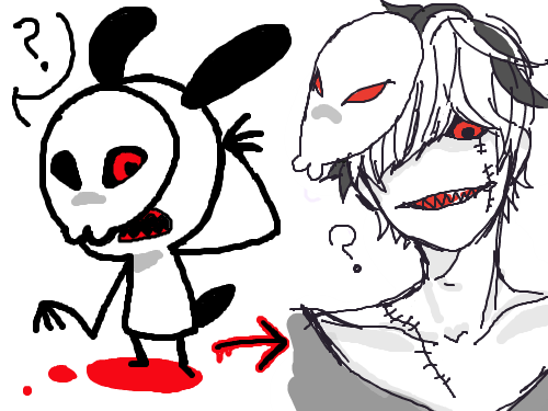 해골토끼의인화 : 하나 더그려야지ㅠㅠㅠㅠㅠ 해골토끼 너무 좋다ㅠㅠㅠㅠ 스케치판 ,sketchpan