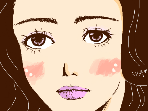 화장ㅋ : 화장 했따!!욕 쓰지 마라여;; 스케치판 ,sketchpan