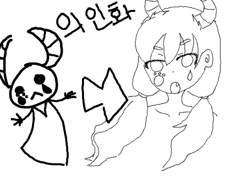 의인화 : 의인화... 스케치판 ,sketchpan